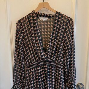 Chic Geometric Patterned Dress